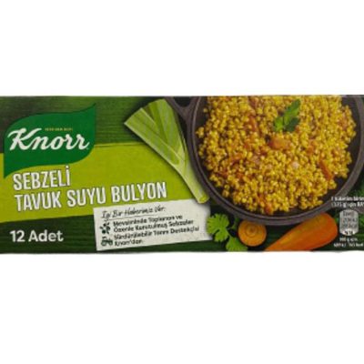 عصاره آب مرغ با سبزیجات 12 عددی کنور Knorr