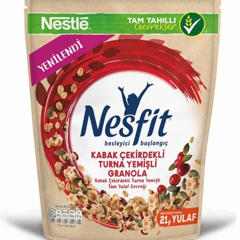 کورن فلکس رژیمی با دانه کدو تنبل و گرانولای کرنبری نستله 300 گرم Nestle Nesfit