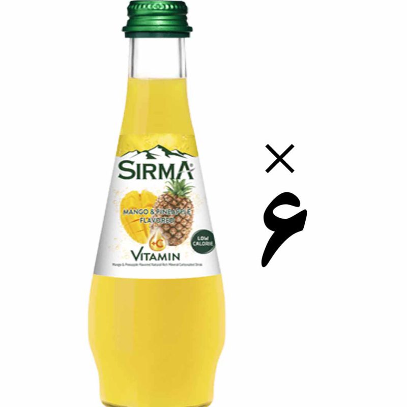 نوشیدنی 6 تایی ویتامینه با طعم آناناس سیرما Sirma