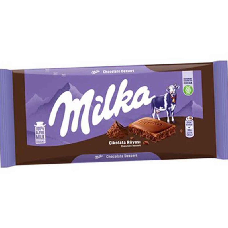 شکلات شیری میلکا با مغز کرم شکلات 100 گرم Milka
