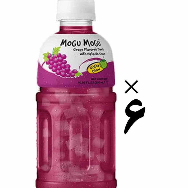 نوشیدنی انگور با تکه های نارگیل 6 عددی موگو موگو Mogu Mogu