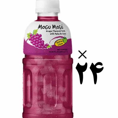 نوشیدنی انگور با تکه های نارگیل 12 عددی موگو موگو Mogu Mogu