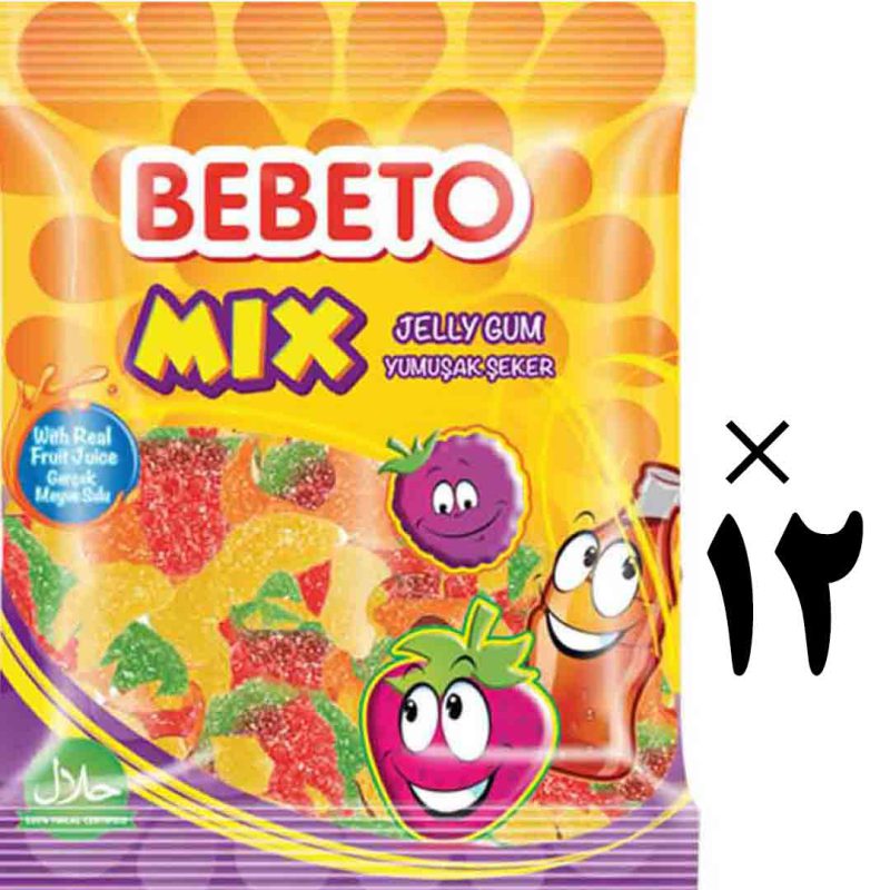 پاستیل ببتو میکس 12 عددی Bebeto Mix