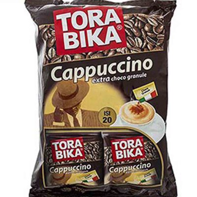 کاپوچینو فوری همراه پودر کاکائو 20 عددی تورابیکا Tora Bika