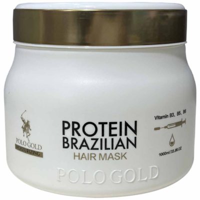 ماسک مو پروتئین برزیلی پولو گلد بدون سولفات 1000 میلی لیتر Polo Gold