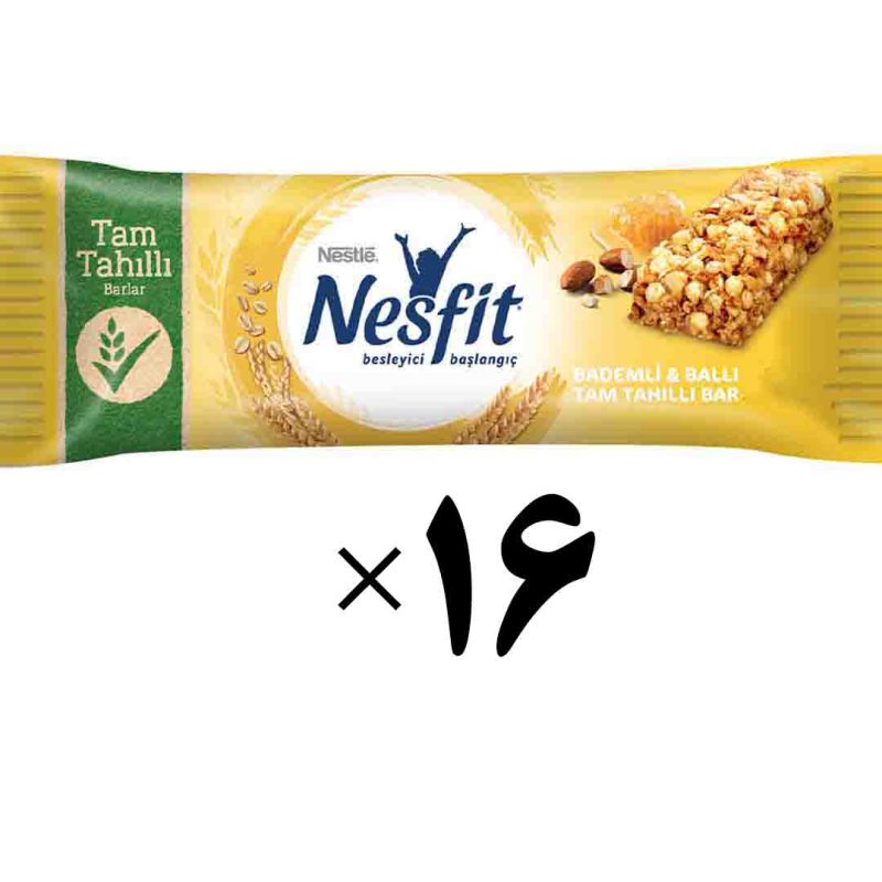غلات بار بادامی عسلی 16 عددی نسفیت نستله Nestle Nesfit