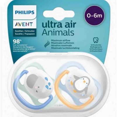 اونت پستانک الترا ایر مناسب برای کودکان بالای 0 الی 6 ماه Philips Avent Ultra Air Animals