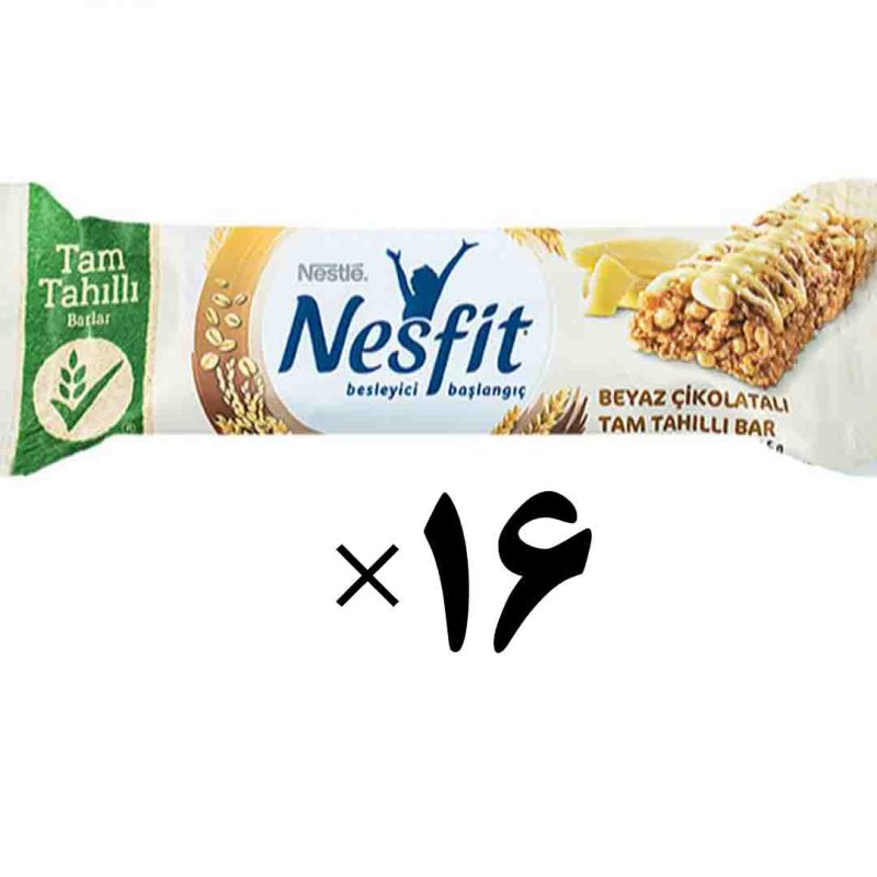 شکلات سبوس دار حاوی شکلات سفید 16 عددی نسفیت نستله Nestle Nesfit