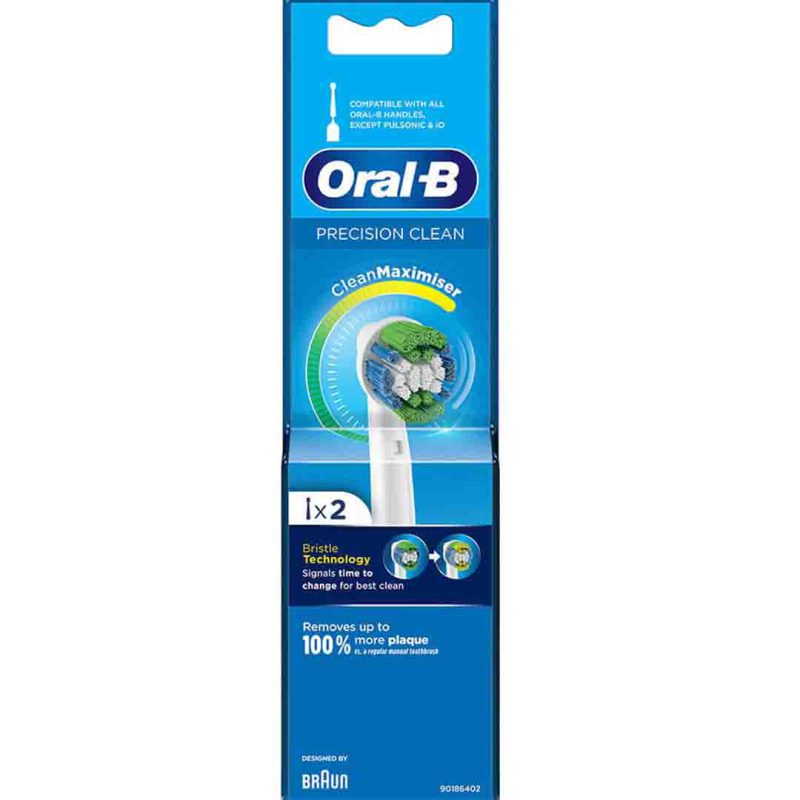 سری مسواک برقی اورال بی بسته 2 عددی مدل Oral-B Precision Clean