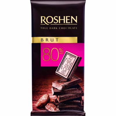 شکلات تلخ 80% مدل بروت 85 گرم روشن Roshen brut