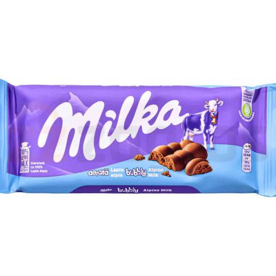 شکلات شیری حبابی 90 گرم ملیکا Milka
