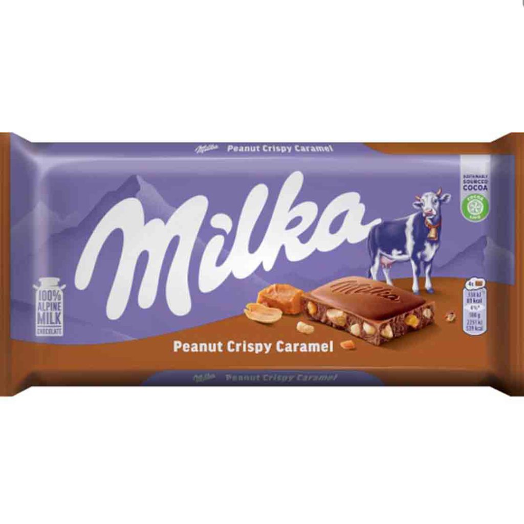 شکلات کارامل ترد بادام زمینی 90 گرم Milka