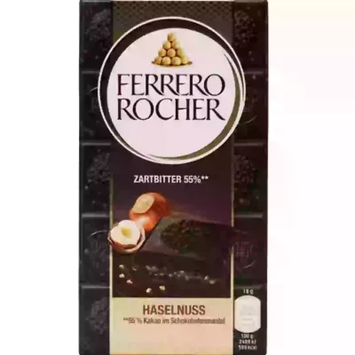 شکلات فررو روچر تلخ 55 درصد با تکه فندق 90 گرم Ferrero Rocher Hazelnut 55%