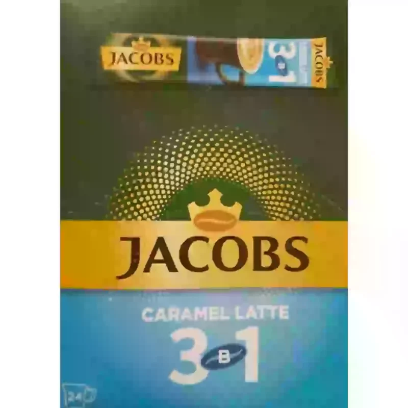 قهوه کارامل لاته 3 در 1 جاکوبز 24 عددی Jacobs 3 in 1 Caramel Latte