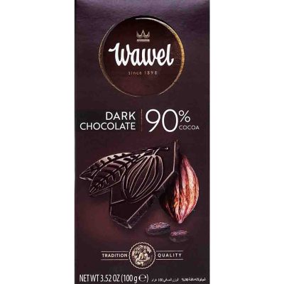 شکلات تلخ 90 درصد واول 100 گرم Wawel
