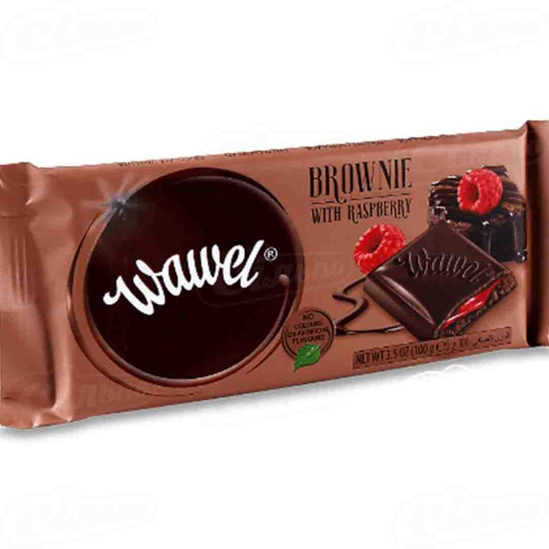 شکلات با فیلینگ براونی تمشک واول 100 گرمی Wawel