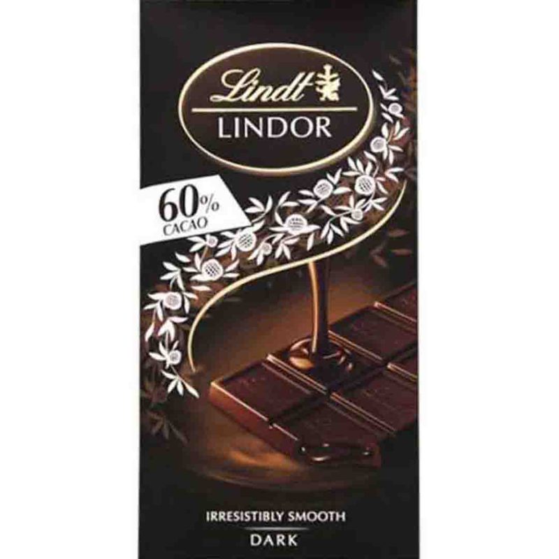 شکلات تلخ 60% ایتالیایی لینت 100 گرمی Lindt Lindor