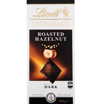 شکلات تیره فندقی بوداده لینت 100 گرمی Lindt Excellence